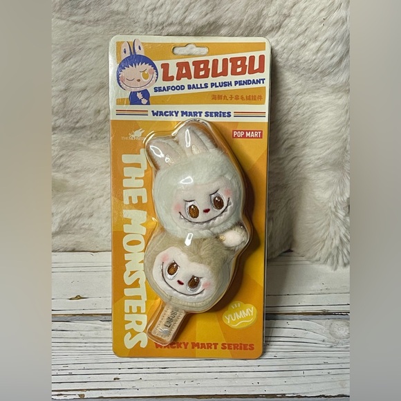 Fast Ship AUTHENTIC POP MART LABUBU The Monsters Seafood Balls Plush Pendant - Picture 1 of 5